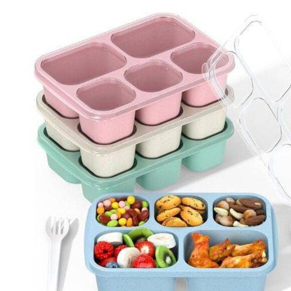Bento Box Adult Lunch Box - 12 Pack, 5 - Compartment Meal Prep Container for Kid - Picture 1 of 3